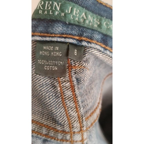 Lauren Jeans Co. Ralph Lauren Womens Size 6 Blue Jean Pants Medium Wash Straight - Picture 5 of 5